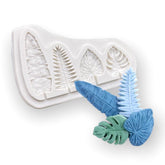 Molde Silicona Hojas Mini Surtidas x 4